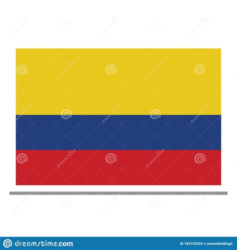Columbia Flag Isolated Vector Illustration You Can Edit It Stock Vector