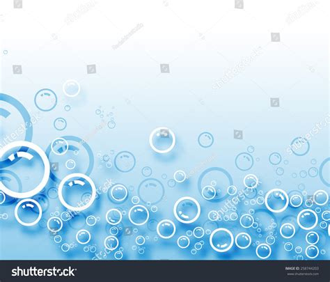 Abstract Blue Bubbles Background Stock Vector 258744203 Shutterstock