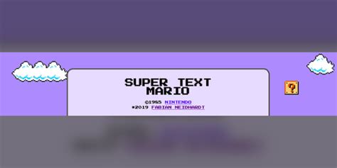 Super Text Mario By Jahfaby