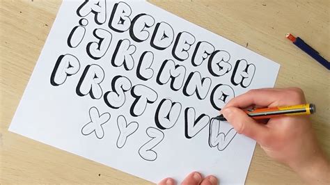 How To Draw Cool Bubble Letters How To Draw Graffiti Bubble Letters Step By Step 2020 Graffiti