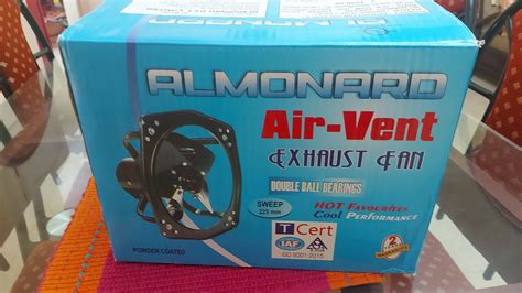 Almonard Heavy Duty Air Vent Exhaust Fan 9 Inch230mm Unboxing And