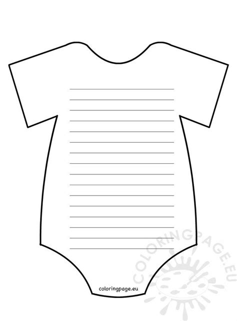 Just download the pdf file, print and fill out the cards with the details of. Baby shower invitations Baby onesie template - Coloring Page
