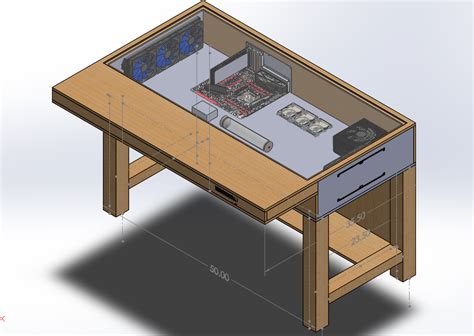 You'll need to make a mold for the concrete top, and assemble the legs which contain storage at the bottom. PC DESK MOD!!!! (computer inside desk)