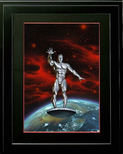 Silver Surfer Acrylic Painting From Joe Jusko And Signed In Steve