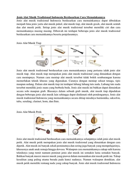 Mau tau cara memainkan alat musik konga? Jenis Alat Musik Tradisional Indonesia Berdasarkan Cara Memainkannya.docx