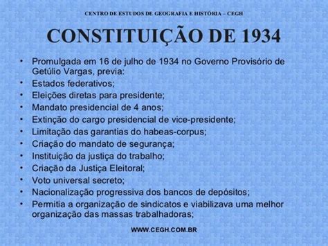 Quais As Principais Mudanças Introduzidas Pela Constituição De 1934