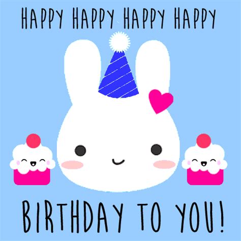 Cute Rabbit Birthday Card Free Happy Birthday Ecards Greeting Cards