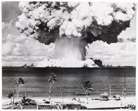 Atomic Bomb Mushroom Cloud Bikini Atoll International Center Of