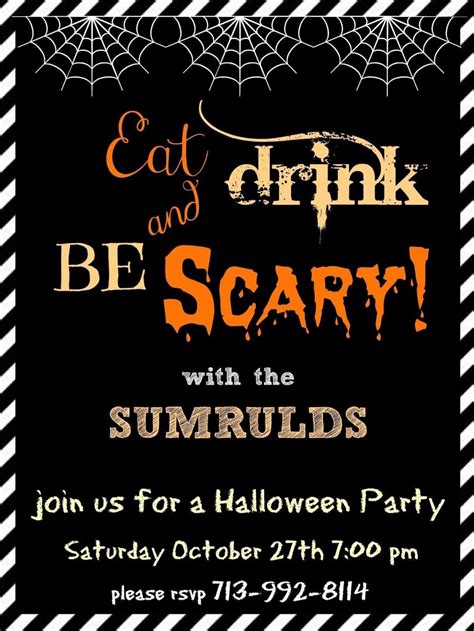 Halloween Party Invitation Templates ~ Addictionary