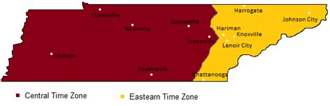 Clarksville Tn Time Zone Map United States Map