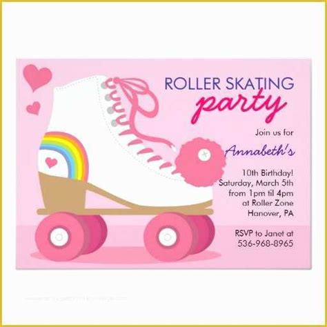 Skating Party Invitation Template Free Of Roller Skating Birthday Party