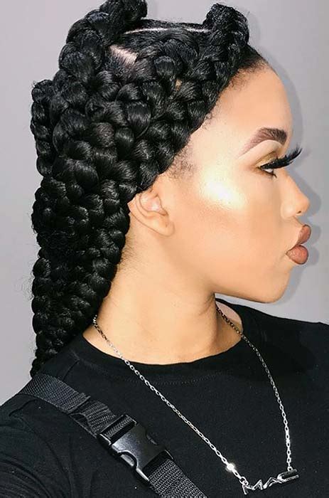 43 Big Box Braids Hairstyles For Black Hair Page 2 Of 4