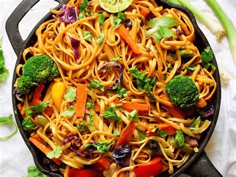 Whole Wheat Noodles In Coconut Milk And Peanut Sauce