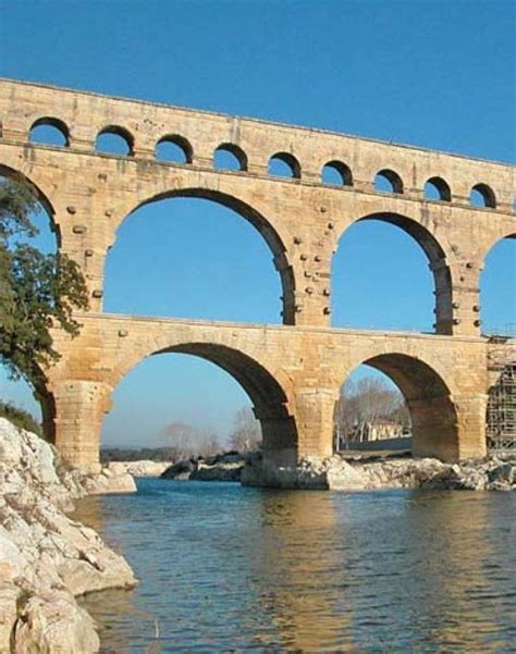 Pont Du Gard France Is An Ancient Roman Aqueduct Bridge That Crosses The Gardon River Built