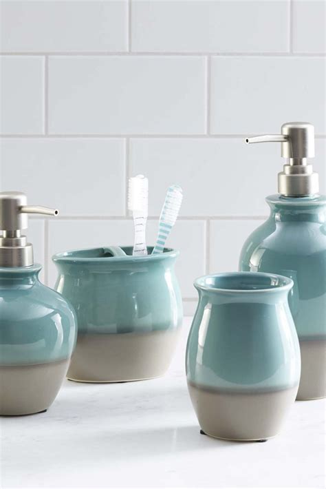 Explore a range of wastebaskets, toothbrush holders, soap dishes you can also find a variety of accessories for every room in your home. Bathroom:Blue Ceramic Soap Dispenser Ceramic Wall ...