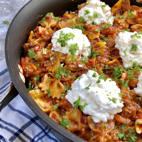 One Pan Skillet Lasagna Happylifeblogspot