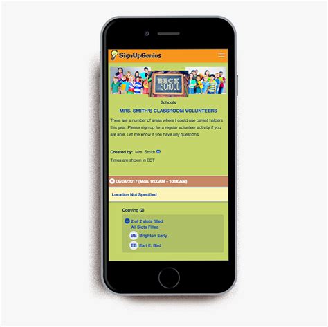 Sign Up Genius Mobile Hd Png Download Transparent Png Image Pngitem