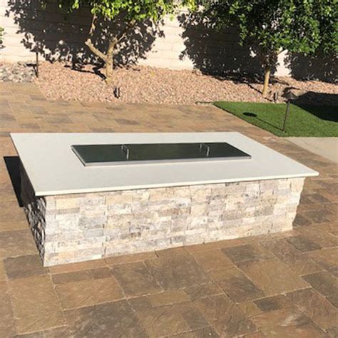 Rectangle Metal Fire Pit Covers Flame Creation