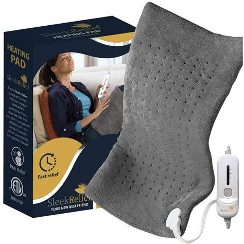 Sleek Relief Fast Heating And Auto Shut Off Electric Heating Pad For Back