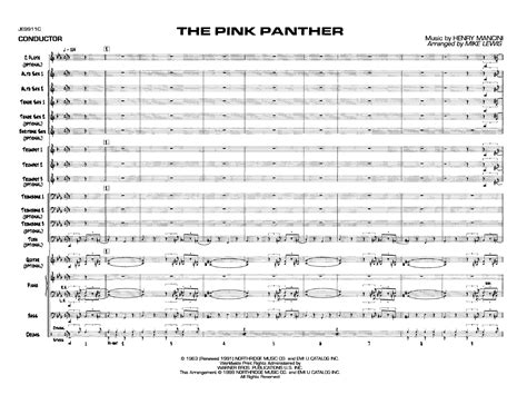 The Pink Panther By Henry Manciniarr Mike Lewis Jw Pepper Sheet Music