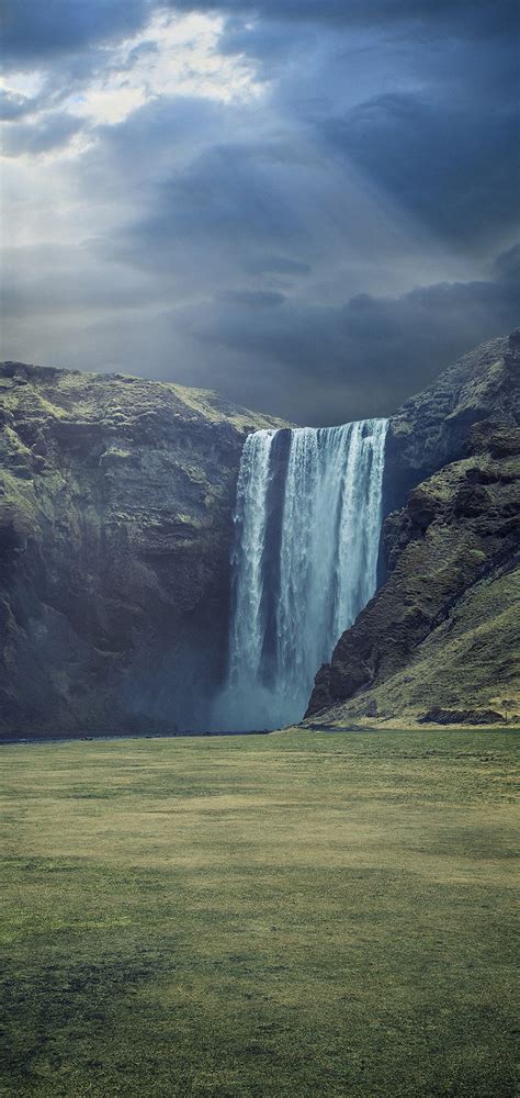 Waterfall Landscape Wallpaper 1080x2280