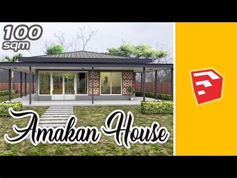 An attach bungalow house design on 60 100 plot. 100 sqm Amakan house design - YouTube in 2020 | House ...