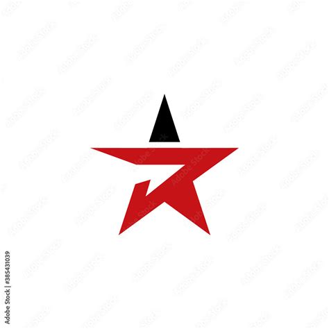 Letter R Star Logo Icon Template Stock Vector Adobe Stock