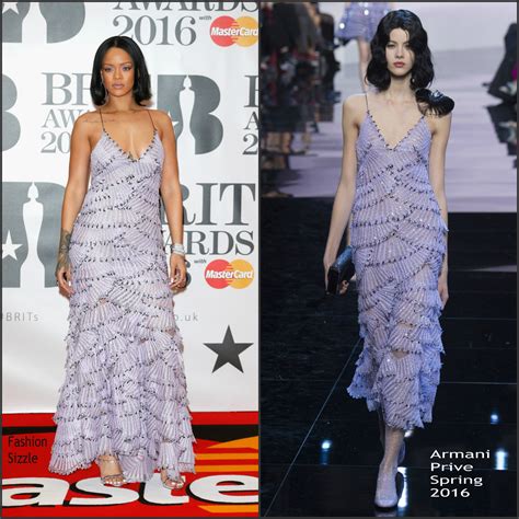 Rihanna In Armani Prive 2016 Brit Awards Fashionsizzle