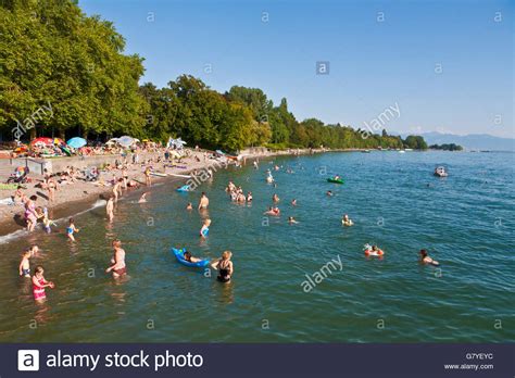 Public beach in Kressbronn, Bodensee, Lake Constance Stock Photo - Alamy