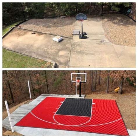 Diy Backyard Basketball Court Flooring Modutile Usa Backyard