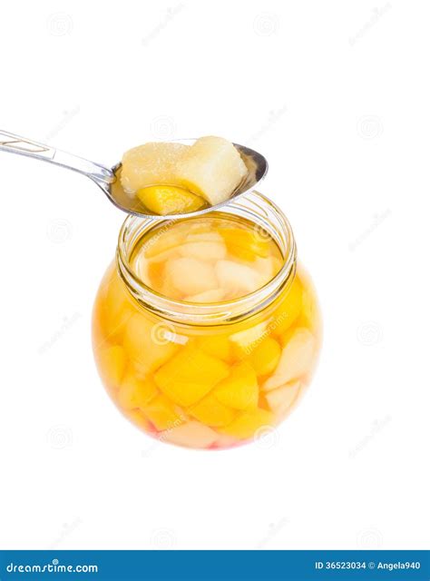 Canned Fruits Stock Photo Image Of Isolated Peach Bowl 36523034