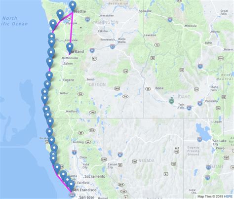 Cycling The Pacific Coast Highway Bike Route Seattle To San Francisco