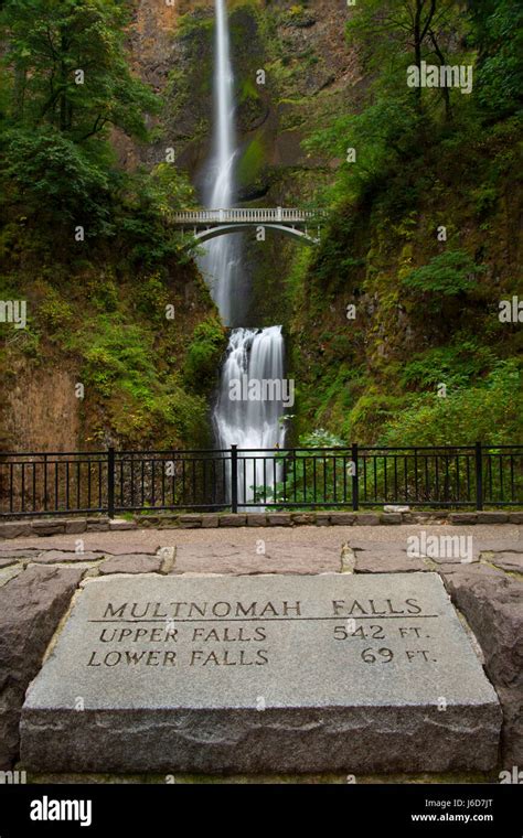 Multnomah Falls With Benson Bridge Historic Columbia River Highway