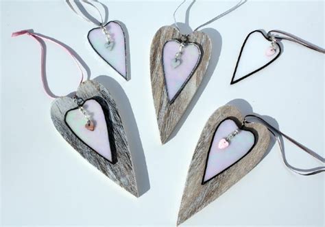 Wood Glass Glass Art Wood Glass Glass Art Mosaic Glass Stained Glass Wooden Hearts