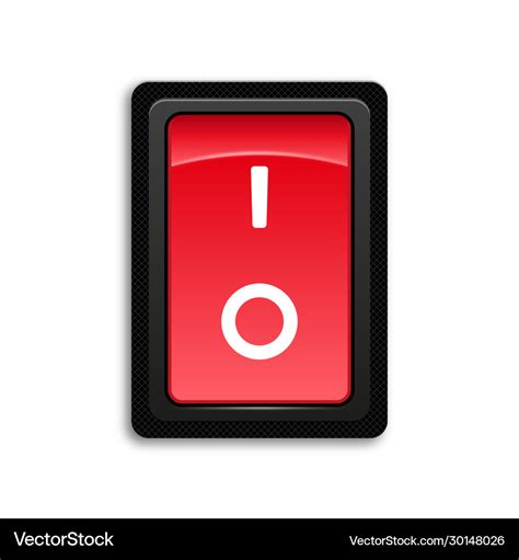 Icon On And Off Toggle Switch Button White Design Vector Image