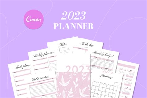 2023 Planner Canva Template Calendar Grafik Von Everyday · Creative Fabrica
