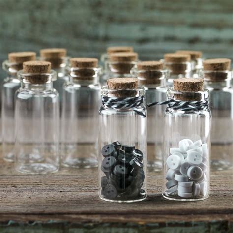 Miniature Corked Glass Bottles Kitchen And Bath Home Decor