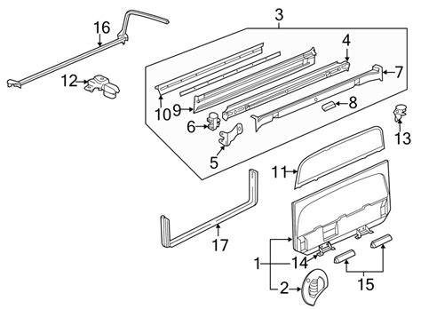 Chevrolet Avalanche Tailgate Seal Mid Gate Lower 20837689 Gm