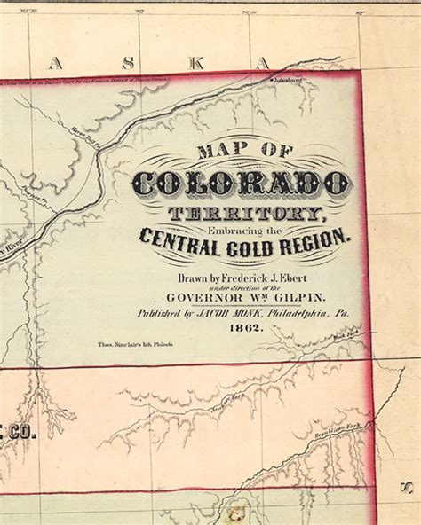 Colorado Map Antique Map Colorado Art Vintage Colorado Etsy