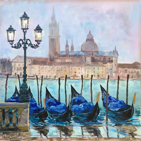 Rain In Venice Original Oil Painting On Canvas Italy Etsy Australia