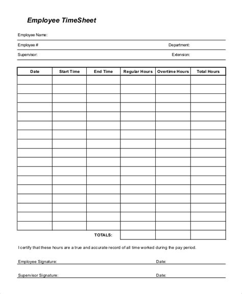 Employee Time Sheets Time Sheet Printable Timesheet Template Gambaran