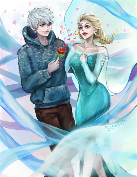 Jack Frost X Elsa Valentines Day By Heera Art On Deviantart