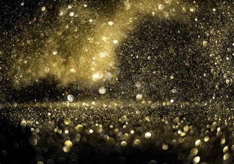 Glitter Lights Grunge Background Gold Glitter Defocused Abstract