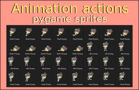 Animation On Pygame 2 Free Characters And More Actions Python