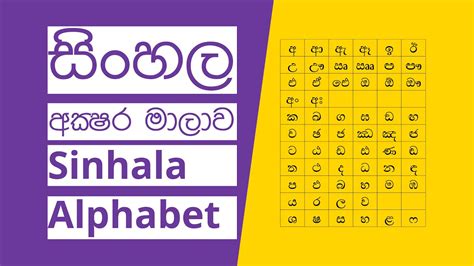 Online Sinhala Alphabet Chart Oppidan Library Gambaran