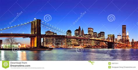 New York City Manhattan Downtown Skyline Stock Image
