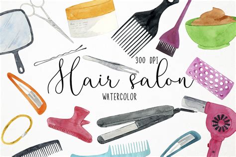 Are you planning to renew your beauty salon? Watercolor Hair Salon Clipart, Beauty Salon Clipart ...