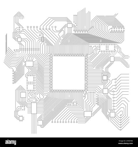 Circuit Board Vector Illustration Vector Electronic Circuit High Tech