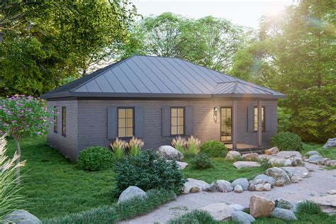 1200 Square Foot Hipped Roof Cottage 865001shw Architectural