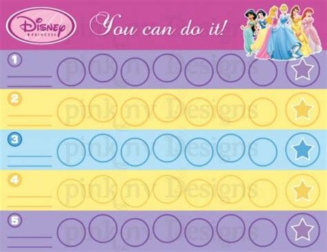 Free Princess Potty Training Chart Princess Reward Chart Princess